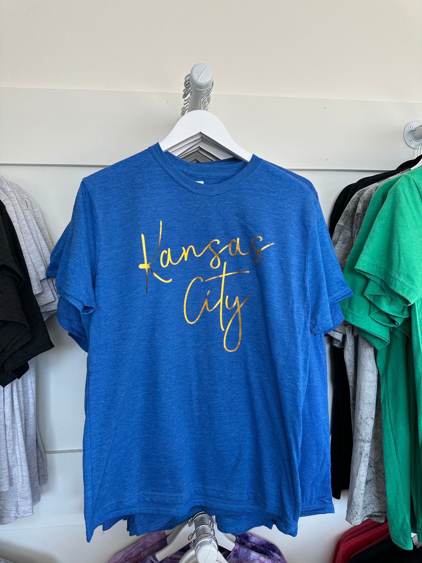 Gold Foil KANSAS CITY Royal blue Tee